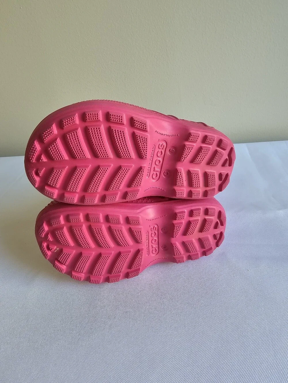 CROCS Kids' Hot Pink Waterproof Rain Boots with Pull Handles